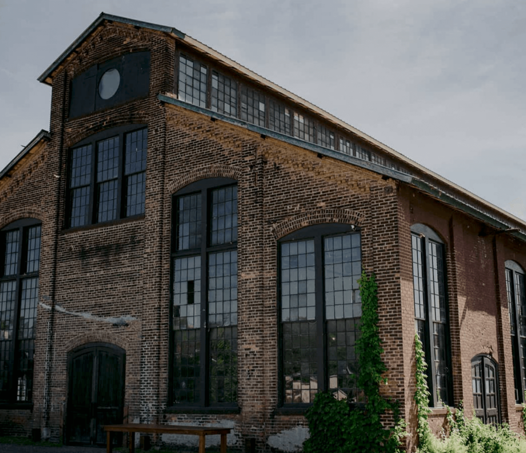 Restored charm of the Basilica Hudson event hall.